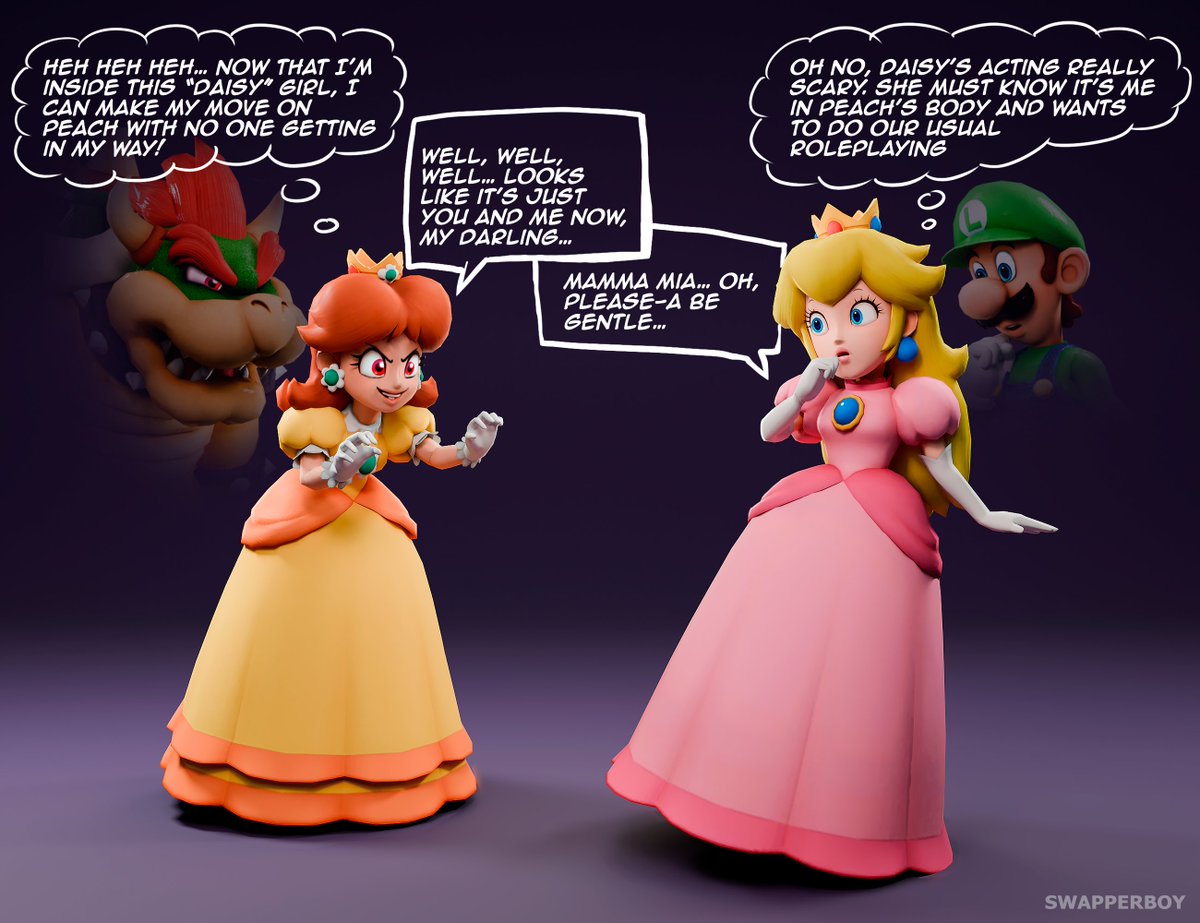 theswapperboy's tweet photo. Some chaos in the Mushroom Kingdom 😳🔥

Commission for Alzul-Blue

#TSF #Bowser #Luigi #Daisy #Peach https://t.co/8rSSNRi0Bq