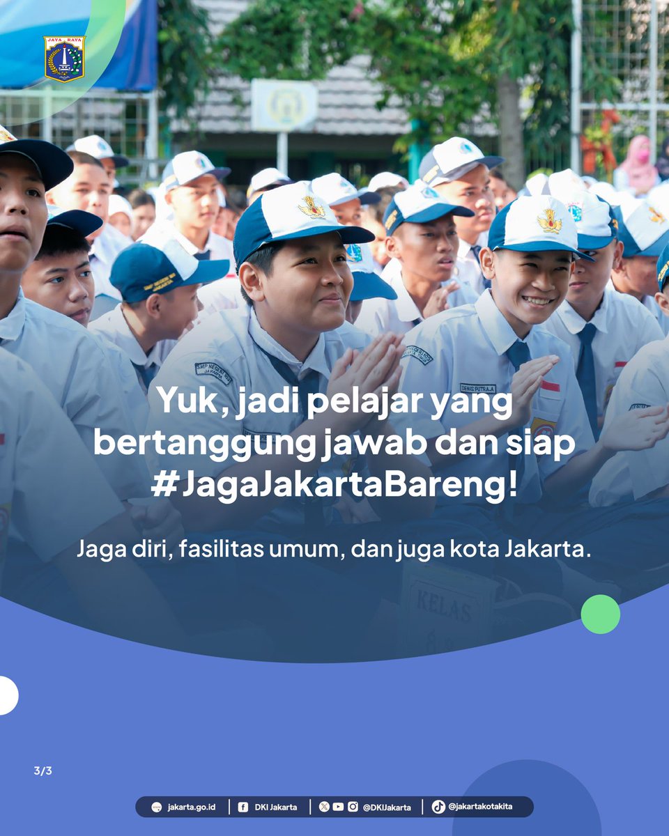 Dalam rangka pemenuhan hak atas layanan pendidikan di DKI Jakarta, Dinas Pendidikan (Disdik) DKI Jakarta mengambil sejumlah langkah mitigasi untuk memastikan keselamatan peserta didik sekaligus menjamin hak mereka dalam memperoleh pendidikan.
#dkijakarta #JagaJakarta