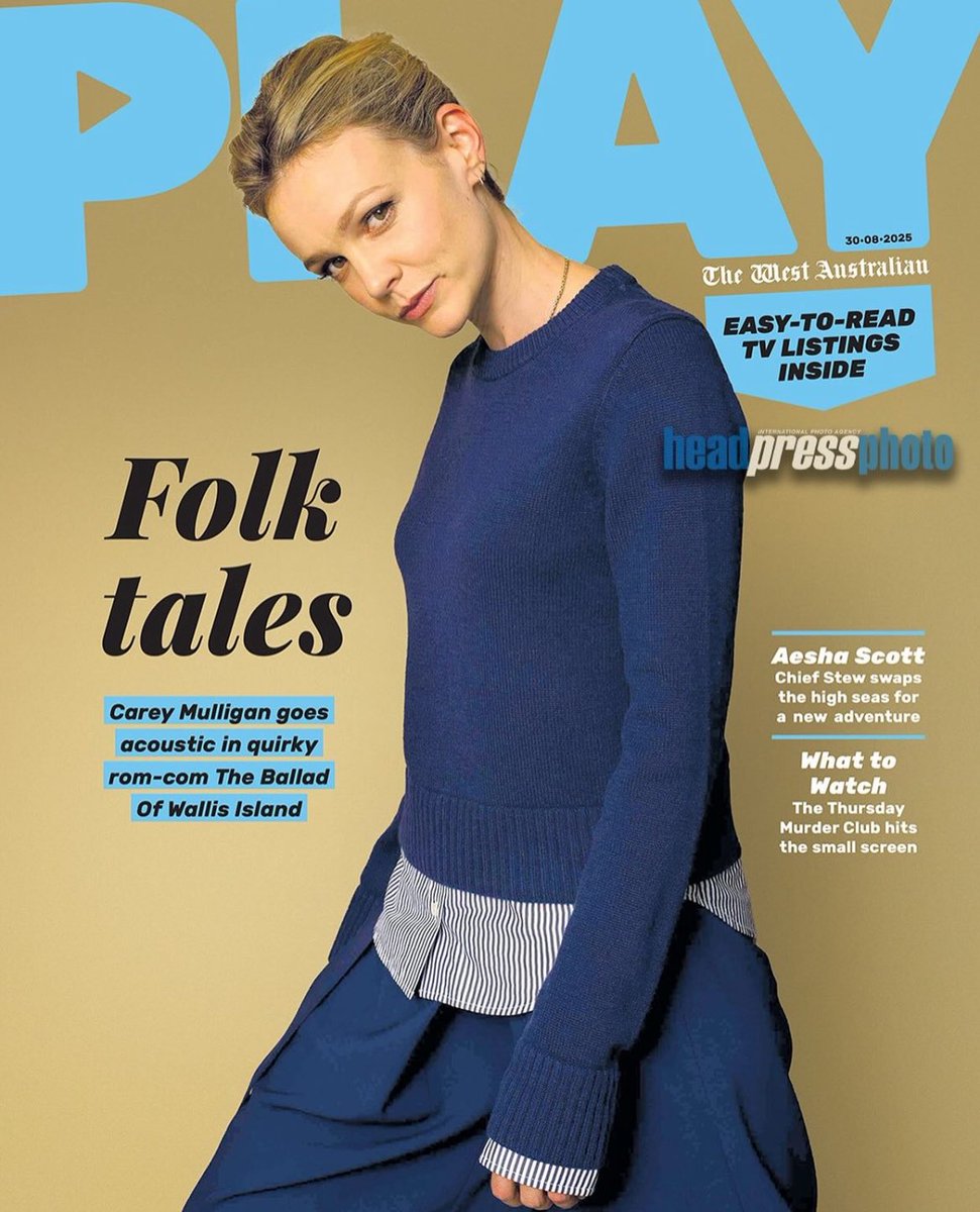 📸 Carey Mulligan on the digital cover of PLAY Magazine (August 30, 2025).