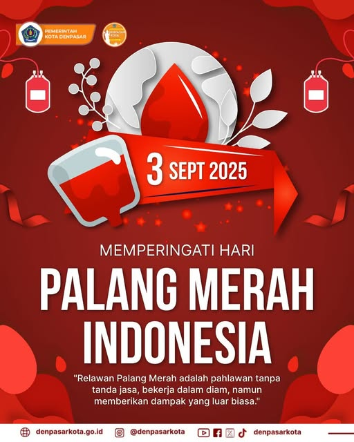 Satu tetes darahmu, selamatkan sejuta nyawa. Selamat Hari Palang Merah Indonesia 📷

#denpasarkota
#vashudaivakutumbakam
#PMI #PalangMerahIndonesia #RedCross