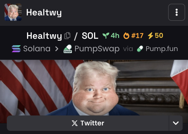 JakeNomada's tweet photo. #17 on @dexscreener 

Need top 10 to truly be $healtwy https://t.co/9eUdvPDjXu