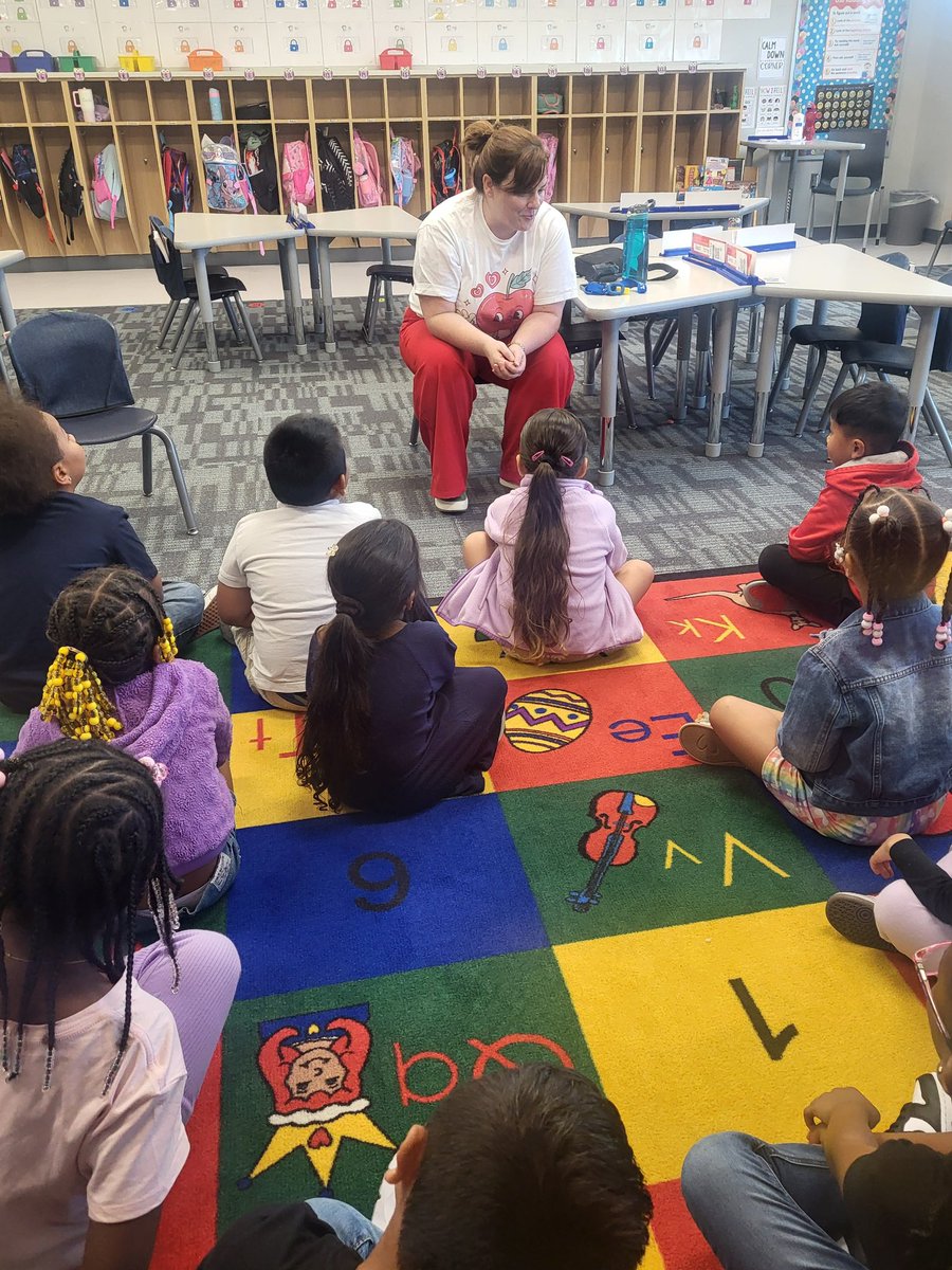 Mrs. Tucker and Ms. Herrmann are visiting classrooms to discuss the Student Code of Conduct. First stop, Mrs. Abson’s Kindergarteners!