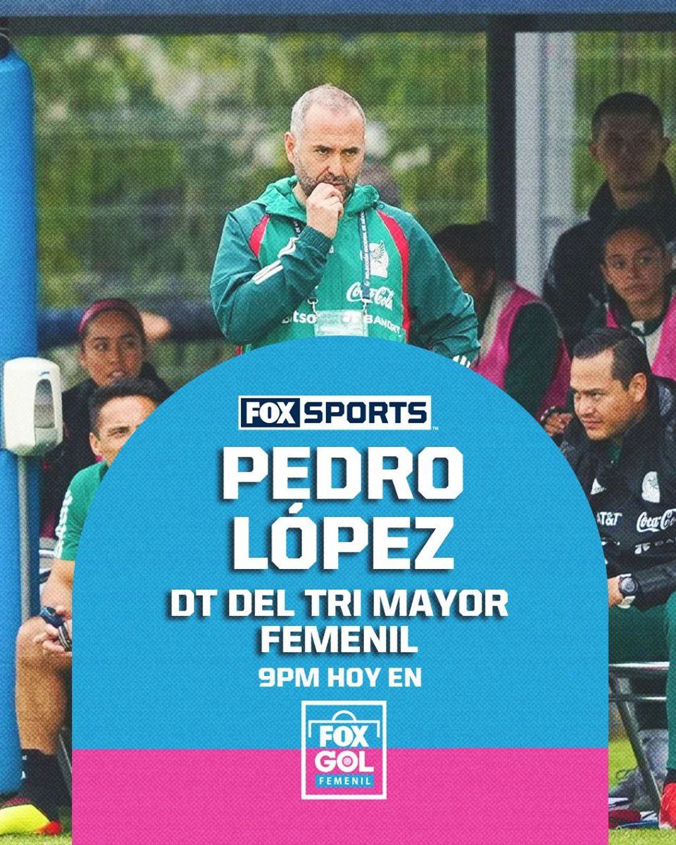 ¡GRAN INVITADO ESTA NOCHE! 🤩🙌

En el marco del tercer aniversario de #FOXGolFemenil Pedro López, DT de la Selección Mexicana Femenil 🇲🇽, estará con nosotros 🔥