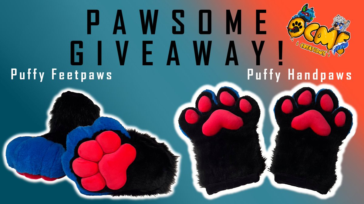🎉 PAWSOME GIVEAWAY! 🎉
Win Handpaws OR Feetpaws – both with puffy pawpads for your Sona!
✅ Like &amp; Retweet
✅ Follow <a href="/OcMeCreations/">OcMeCreations</a>
✅ Comment: “Handpaws” or “Feetpaws”

Two winners (one Handpaws, one Feetpaws) chosen random!
Ends Sept 10th, 2025
Note: Winners cover shipping