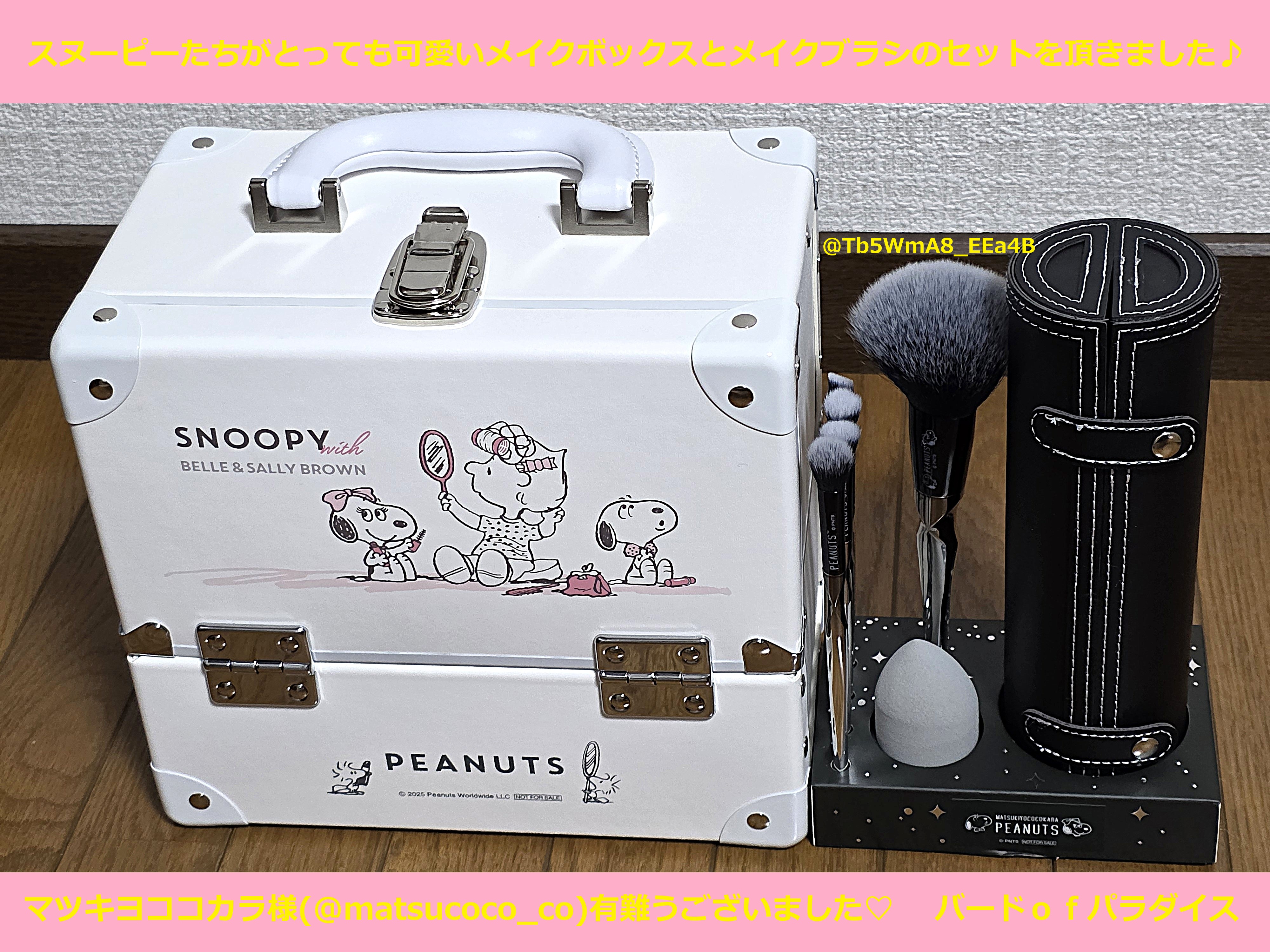 メイクボックス　メイクブラシ　2点セット　スヌーピー　SNOOPY メイクボックス メイクブラシ 2点セット スヌーピー SNOOPY