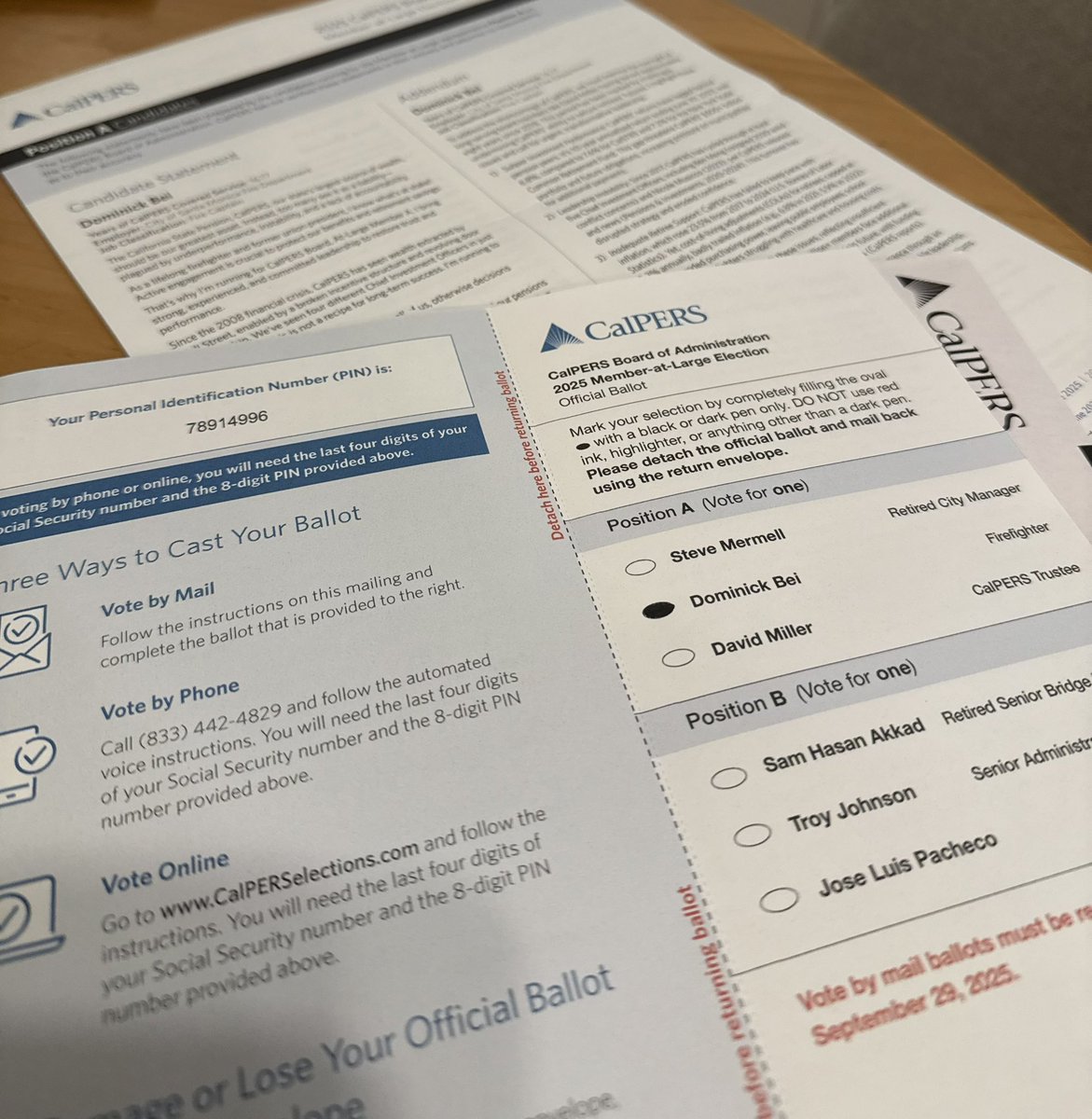 Ballots are rolling in! Thanks to everyone who has voted so far 

Don’t fall for the fake ads…Firefighters, Police Officers, Retirees and many other CA public workers support Bei for Postion A UNANINMOUSLY! 

Let’s get our state pension back on track! Vote Bei for CalPERS