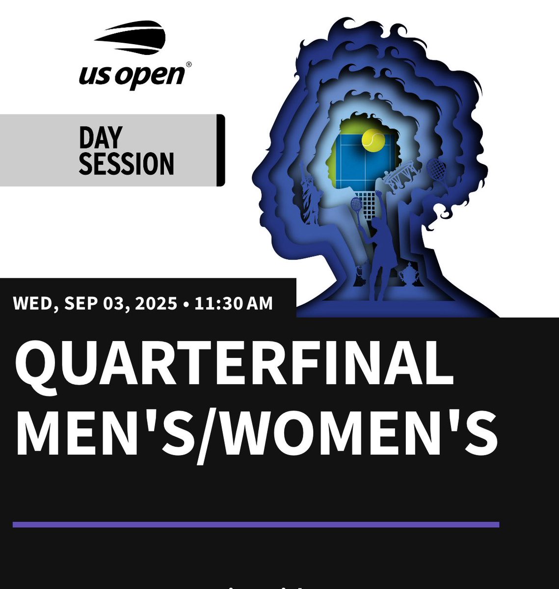 Tomorrow is going to fun! <a href="/usopen/">US Open Tennis</a>