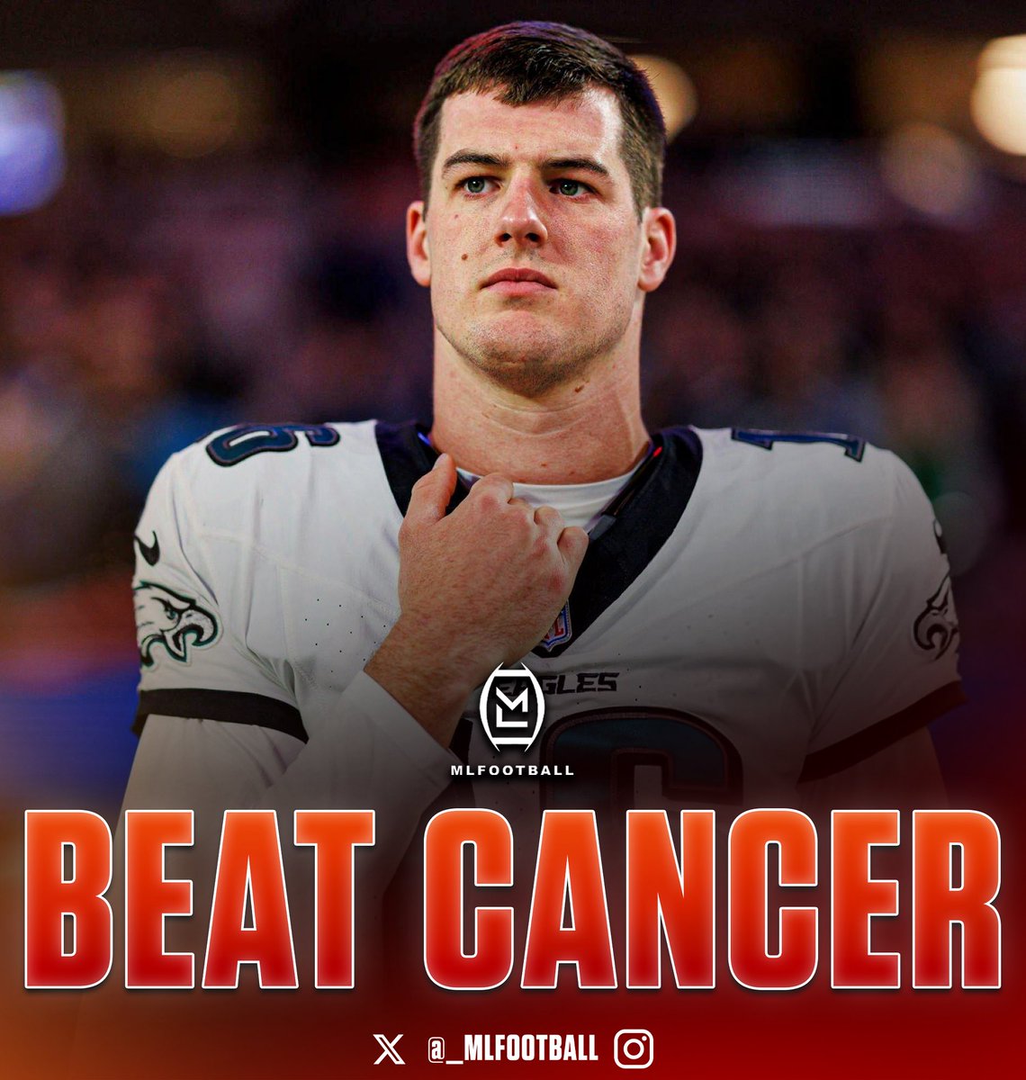 POWERFUL: #Eagles quarterback Tanner McKee BEAT CANCER and is a cancer survivor.

McKee was diagnosed with melanoma at age 16 and underwent surgery to remove the cancer, lymph nodes, and surrounding tissue.

“Don’t take anything for granted. Things can change in an instant.”