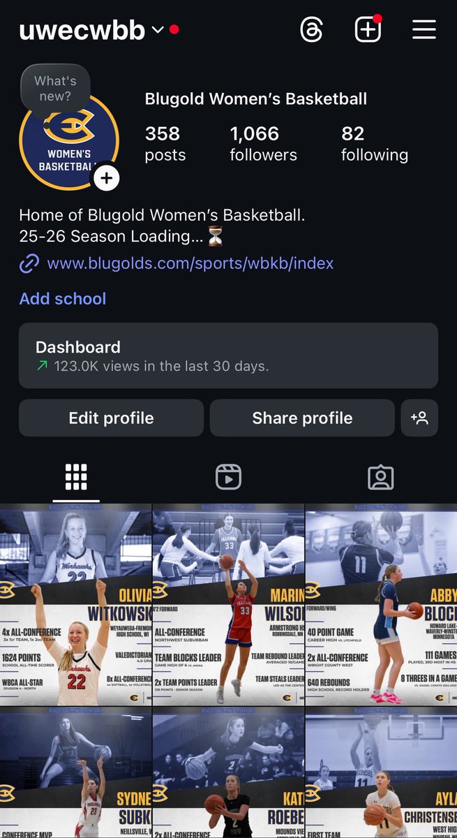 Give <a href="/UWECWBB/">UW-Eau Claire Women’s Basketball</a> a follow on Instagram!

Sophomores <a href="/karsyn_bauman2/">Karsyn</a> and <a href="/DelaneyN20/">Delaney N</a> are “taking over”!

Day in the life of a Blugold Women’s Basketball starts tomorrow!