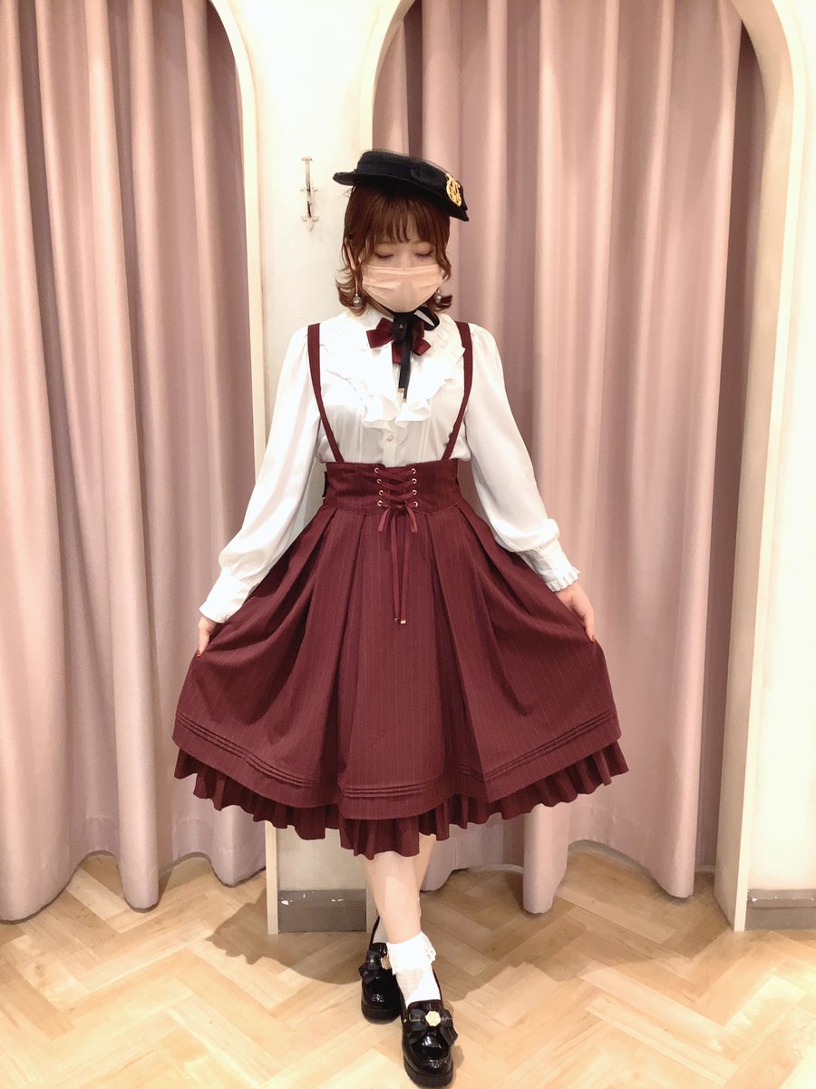 🐿new🐿 Antique Doll コルセットミドルスカート ￥11,000 ボルドー
