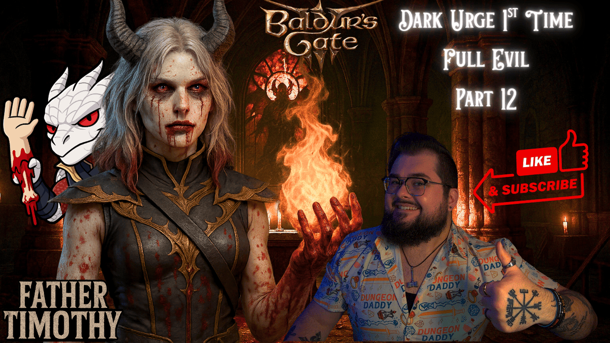 Act 3 Dark Urge Shenanigans,
Baldur's Gate 3 full on evil playthrough - Not too much left
twitch.tv/father_timothy

youtube.com/live/DluYxD4nn…