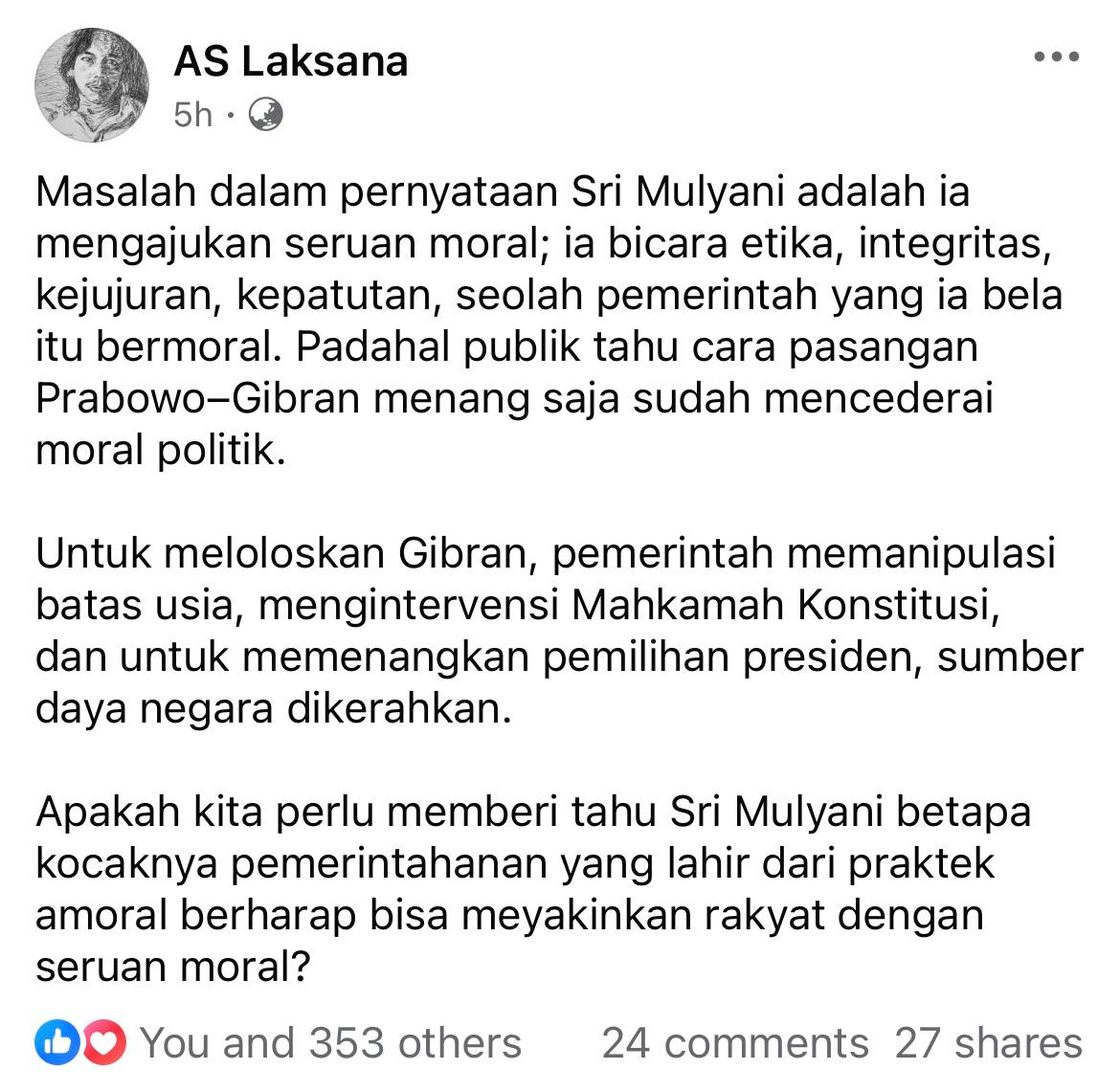 Lagi, tanggapan terhadap prosa liris SMI 😀