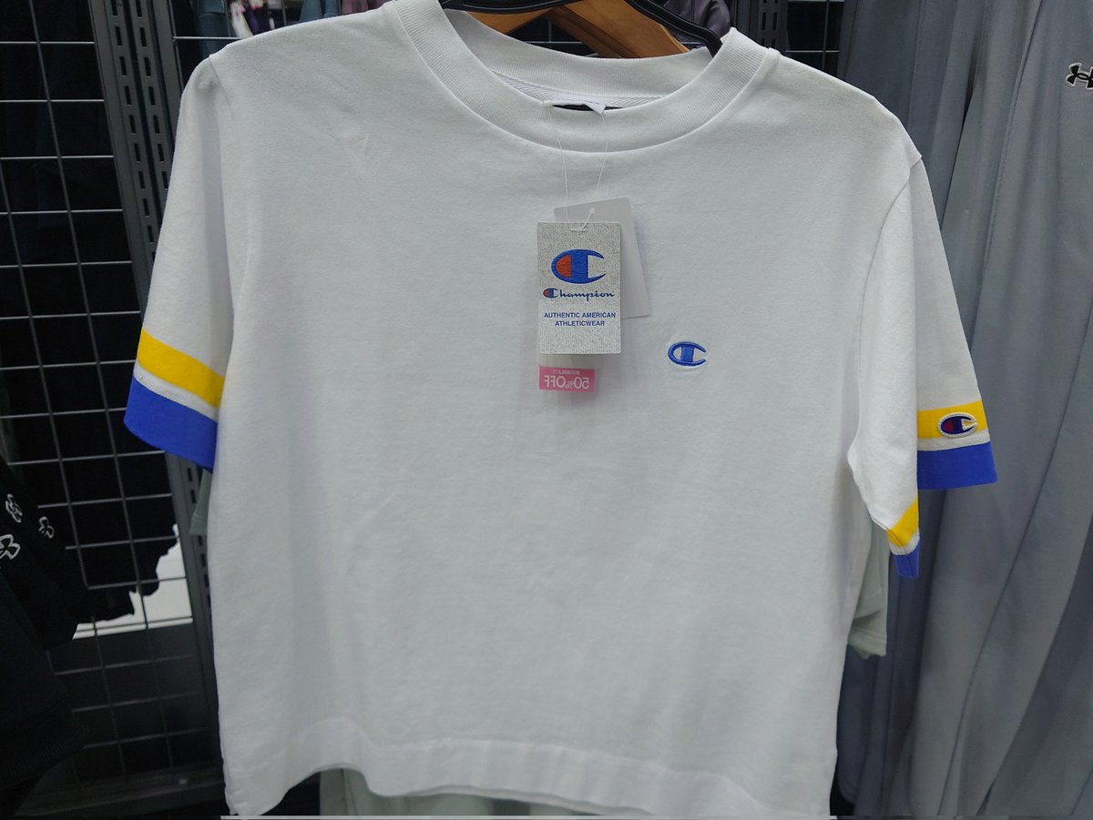 💛チャンピオンのＴシャツ💙
50％オフでポイントもたっぷり使って、かなりお買い得でした。黄色と青のラインがお気に入り。オフ会とかあったら一年中これ着てこうかな。