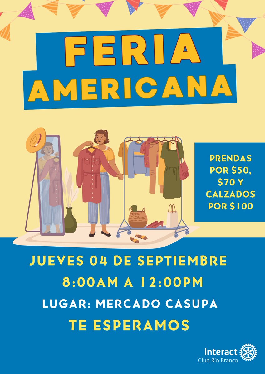 INTERACTRB's tweet photo. ¡Jueves de Feria Americana!
Te esperamos en el Mercado Casupá💛💙 https://t.co/ZBjPIX0cYY