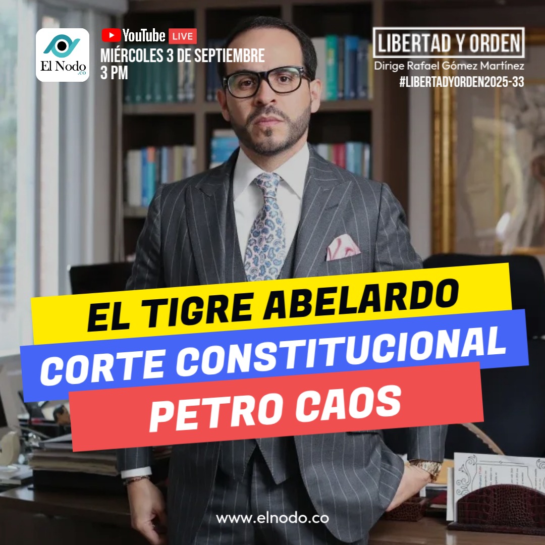 Acompáñenos mañana miércoles 3 de septiembre a las 3 PM en #LIBERTADYORDEN2025 Capitulo 33. El tigre Abelardo, Corte Constitucional, Petro caos. Dirige <a href="/rafaelg642021/">Doctrina Conservadora</a> con <a href="/jonathandel333/">Jonathan Delgado</a> y <a href="/FdoOrjuela/">Fernando Orjuela Galeano</a> #Doctrinaconservadora