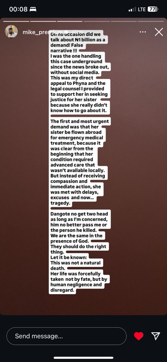 phynation_'s tweet image. All of you saying PHYNA requested for 1billion bcos your Demi god insinuated nonsense and wanted to divert attention!!!!!
PHYNA never demanded for 1bn
Kindly read this thanks 🙏 

Like I said our focus is phyna well-being and Justice for Ruth !!!!!

#justiceforruth 
#Phyna𓃰
