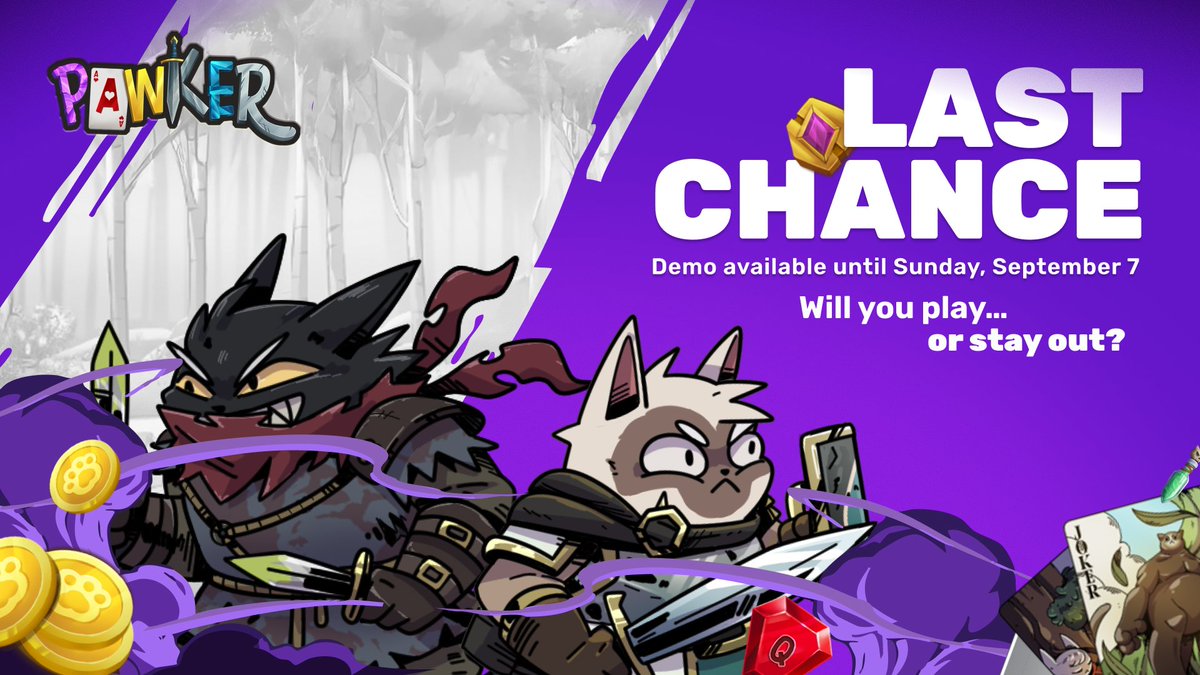 Pawkergame's tweet image. Don&apos;t miss out - our Demo is only live on Steam until this Sunday!
