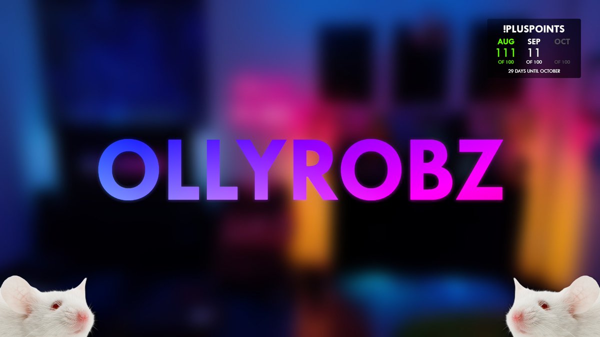 😍 Short stream: Come say hi to the cutest new cast members of the stream 🐭 live.ollyrobz.com