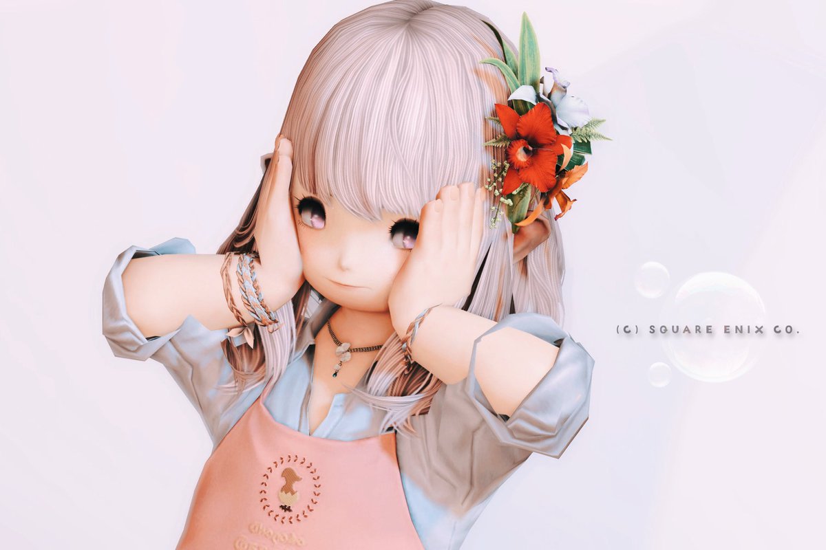 おはようございます🌼*.ﾟ
推しから…カトレアの髪飾りもらったーーかわいーー😭💕
錬金のレベル上げも頑張ってくれて名前入り…！ドレッサー入れれない…！持って歩く!!😭🫶(荷パンの民)

今日も暑いから干からびないように水分取って午後も頑張ろうっと！
#おはララ #ララフェル #FF14