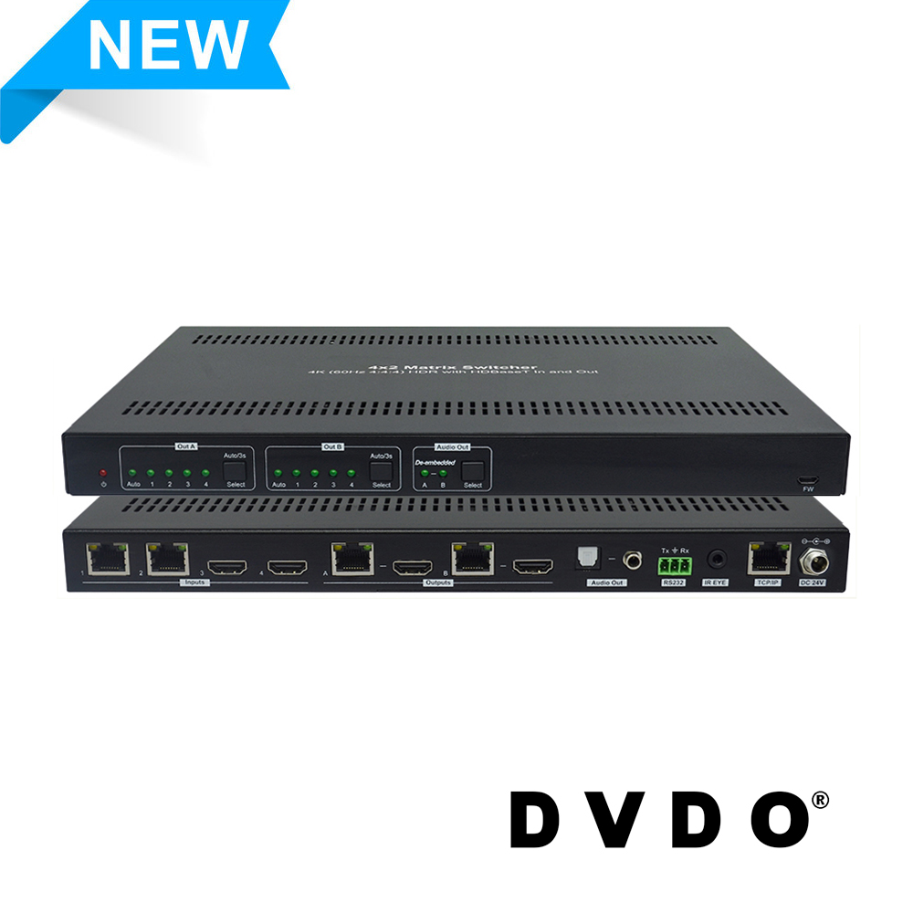 Check out our new Matrix-42-HDBT matrix switcher with <a href="/HDBaseT/">HDBaseT Alliance</a> inputs AND outputs!
- Inputs: 2 HDMI + 2 HDBaseT
- Outputs: 2 HDMI + 2 mirrored HDBaseT
- 4K60 4:4:4 18Gbps
- Audio de-embedding
- RS232 &amp; IP control
- EDID, HDR
Find out more here: bit.ly/4p389U3
#AVTweeps