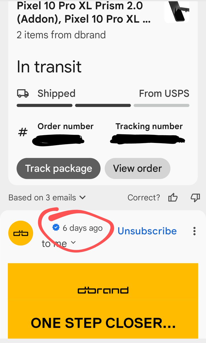 Items from the UK arrive in San Diego much faster than this. <a href="/dbrand/">dbrand</a> needs to start thinking about their brand.