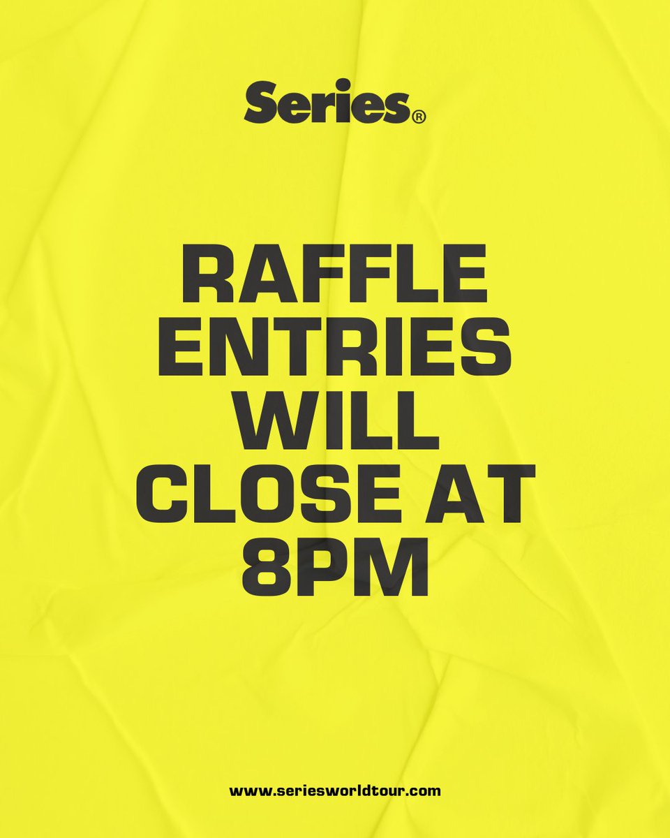 seriesworldtour's tweet photo. 1 more hour. Don't miss out. https://t.co/Af9kYxef0p