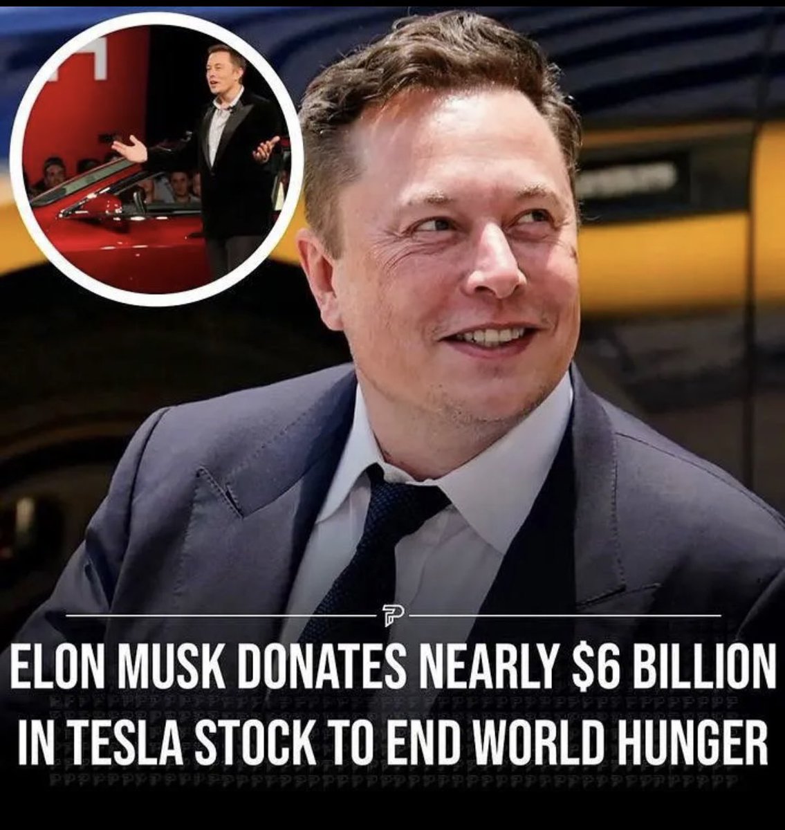 AlinaStJoh34202's tweet image. Let’s set the record straight: Elon Musk didn’t hand $6B to the UN to “end world hunger” - but he did donate $5.7B in Tesla shares to his Musk Foundation in 2021. 🚀 From there, the impact has been powerful: $55M to St. Jude Children’s Research Hospital, $100M to XPRIZE for…