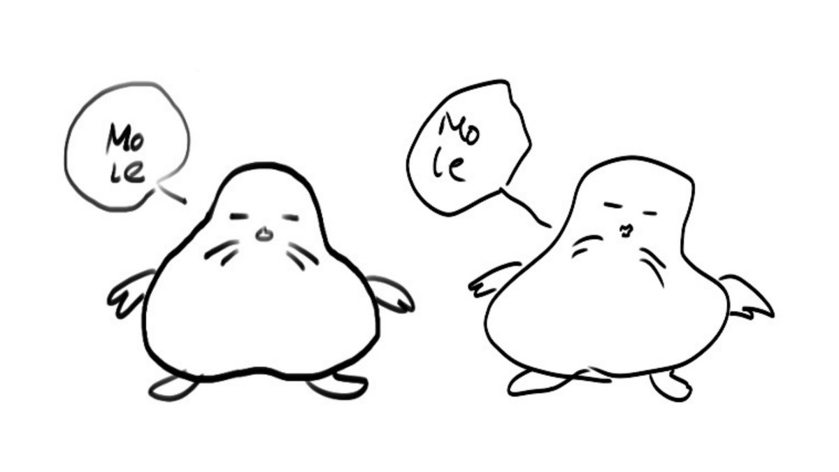 then he taught me how to draw a new breed of mole called the "mo-le"