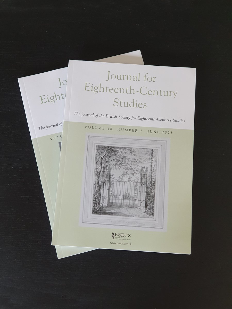 Yay, I’ve finally got around to joining <a href="/BSECS/">18th Century Studies</a> and it’s so good to have an irl journal in my hands again! 📖