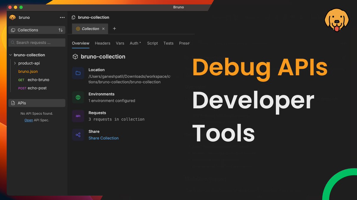 devgancode's tweet image. Debug Your APIs with the New Bruno Console &amp;amp; DevTools ⚒️

What You&apos;ll Learn:

- How to use Bruno Console
- Prettify JSON data for better readability
- Convert JSON to YAML in one click
- Decode JWT tokens instantly

🎥 Watch the video:
youtube.com/@devgancode