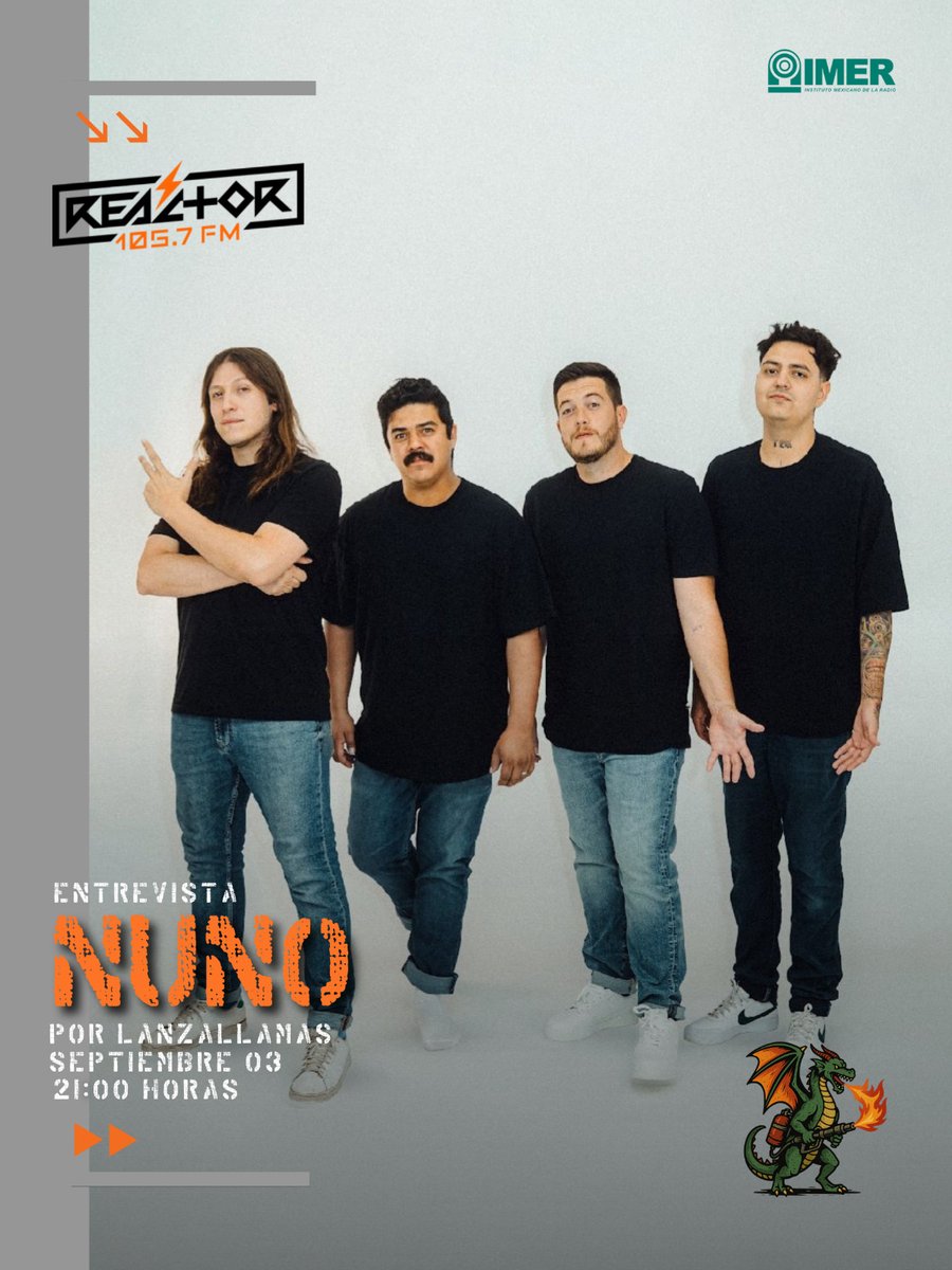 Reactor 105.7 FM (@reactor105) on Twitter photo #GeneraciónR 🐲 <a href="/mirivmata/">Miranda Mata ☀️</a> y <a href="/charlyarreguin/">Charlie Arreguin</a> ya están lisos para incendiar la cabina esta noche en #Lanzallamas105.
Hoy entrevista con <a href="/NUNO_MX/">NUNO</a> #GeneraciónR 🐲 <a href="/mirivmata/">Miranda Mata ☀️</a> y <a href="/charlyarreguin/">Charlie Arreguin</a> ya están lisos para incendiar la cabina esta noche en #Lanzallamas105.
Hoy entrevista con <a href="/NUNO_MX/">NUNO</a>