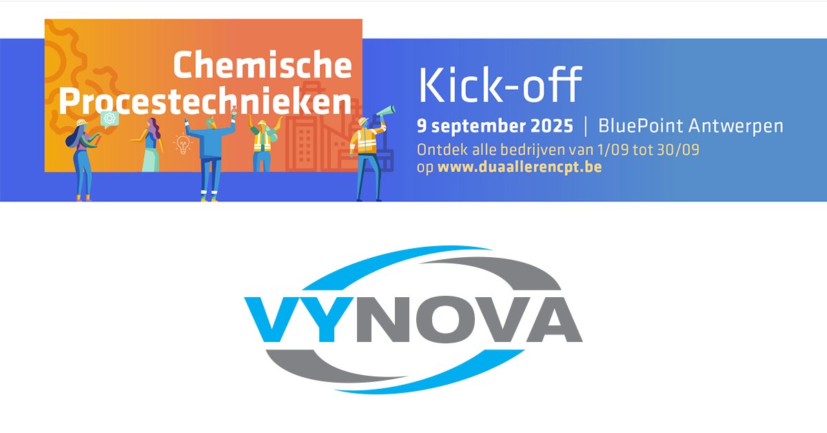 Op zoek naar een stageplek duaal leren in Chemische Procestechnieken? Ontdek onze boeiende duale trajecten in #Tessenderlo tijdens de essenscia Kick-off Chemische Procestechnieken.

Afspraak op de #Vynova stand op 9️⃣/9️⃣ in BluePoint Antwerpen.

Meer info: hubs.li/Q03GlDf60