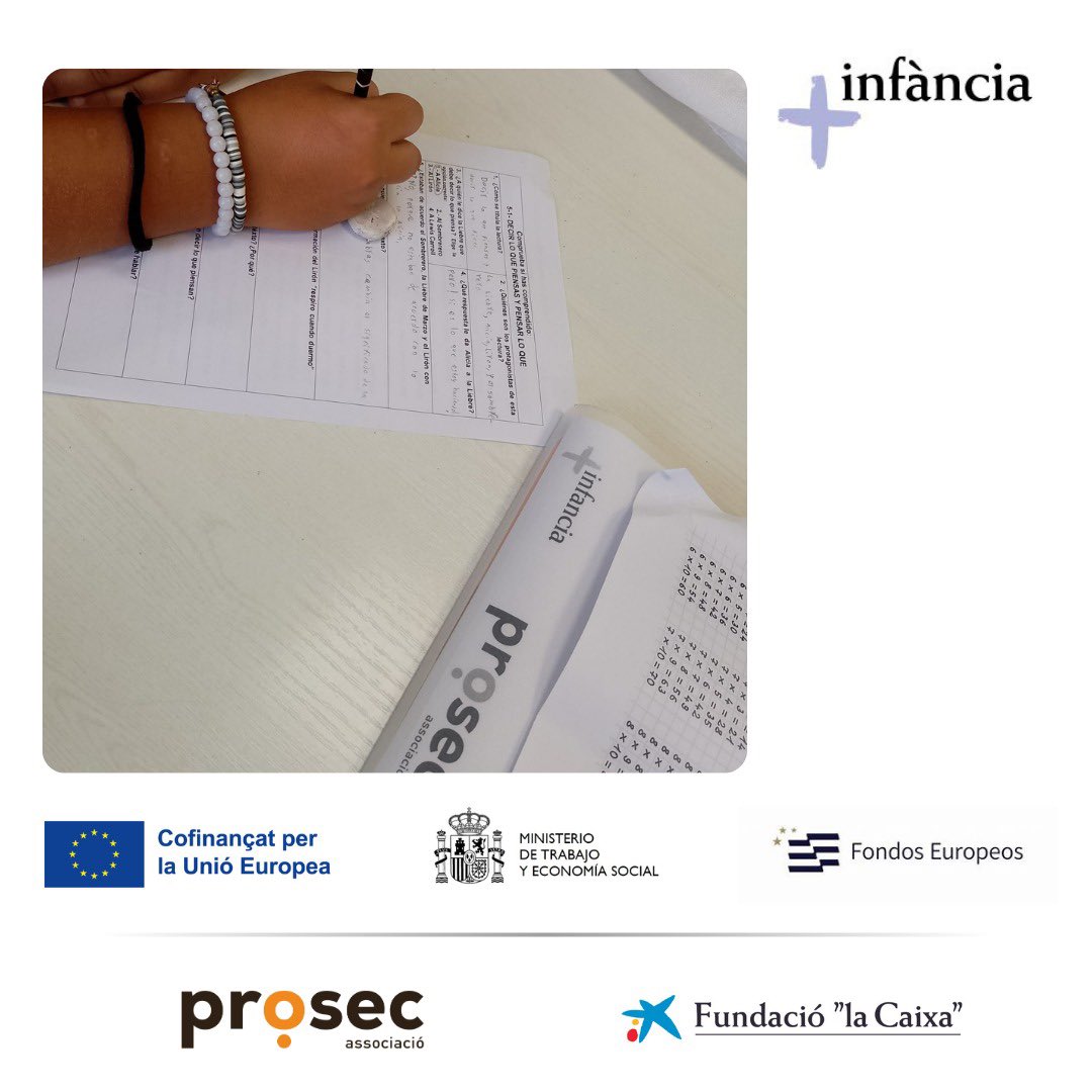 Associació PROSEC (@assocprosec) on Twitter photo Aquest agost hem reprès els reforços individuals del programa #MésInfància! 
Un espai per acabar els deures d’estiu, recuperar hàbits i començar a preparar horaris i rutines per a la tornada a l’escola 🎒
#proseclleida #FSE #FLC #FundacióLaCaixa #fondosocialeuropeo #UE Aquest agost hem reprès els reforços individuals del programa #MésInfància! 
Un espai per acabar els deures d’estiu, recuperar hàbits i començar a preparar horaris i rutines per a la tornada a l’escola 🎒
#proseclleida #FSE #FLC #FundacióLaCaixa #fondosocialeuropeo #UE