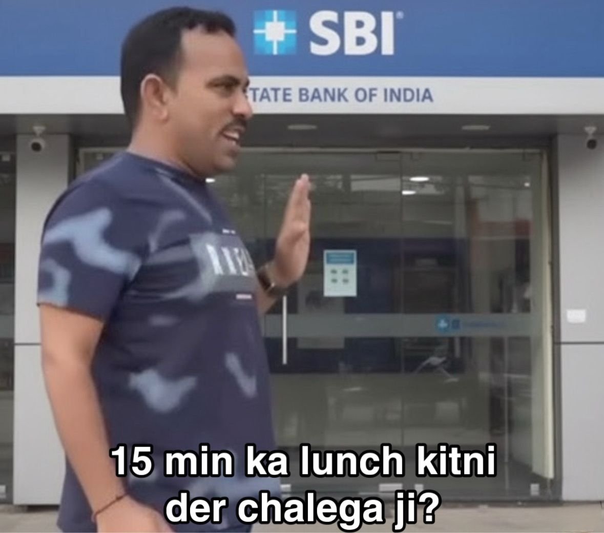 sagarcasm's tweet photo. Me at SBI https://t.co/VM3sRc217Z