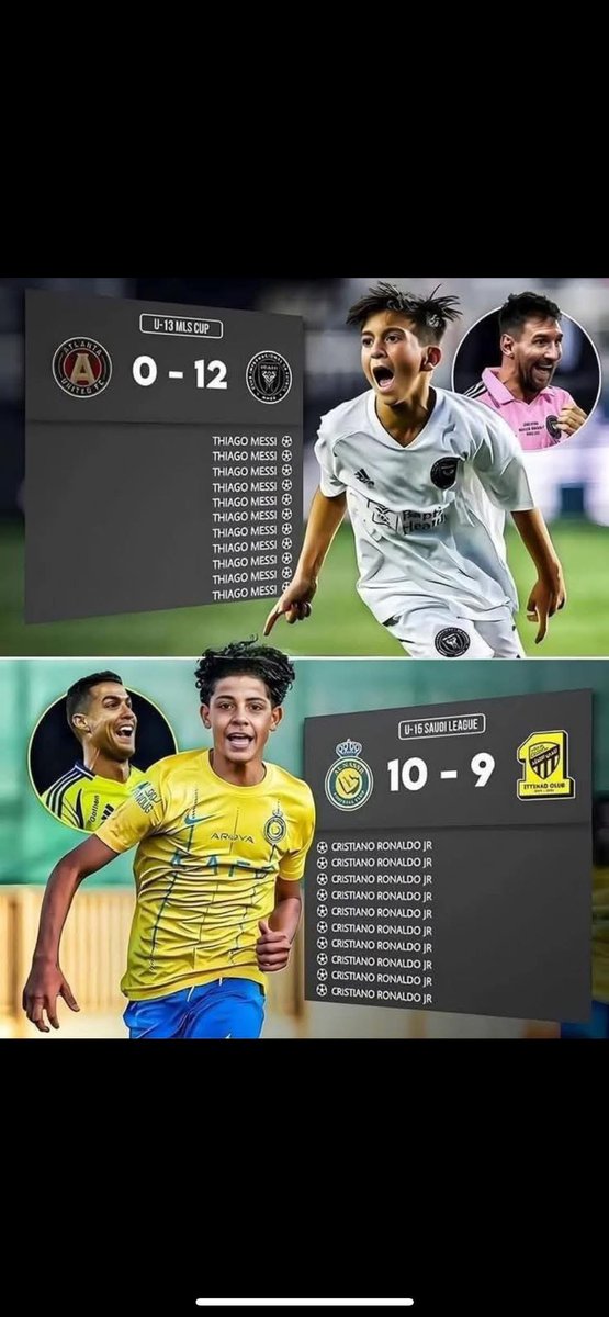 Мэсси Роналда нарын хүүхдүүд бас алж бгаа юм бна