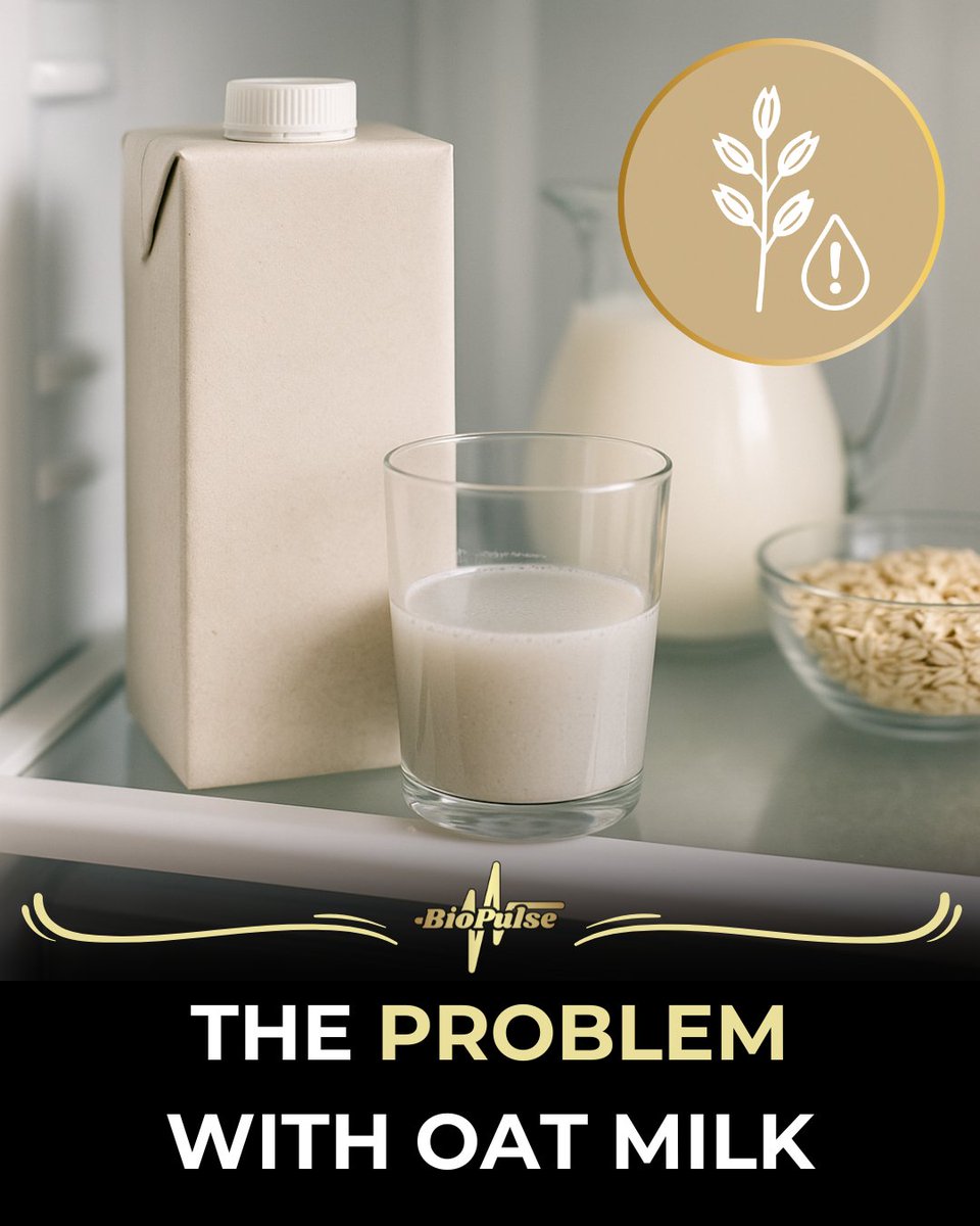 BioPulse_'s tweet image. 🌾 The Hidden Side of Oat Milk

Marketed as a health food, oat milk often comes with baggage that never makes the label.

🔥 What’s Inside
• Many brands use industrial seed oils (canola, sunflower, rapeseed) for texture → inflammatory PUFAs
• Gums and emulsifiers (gellan,…