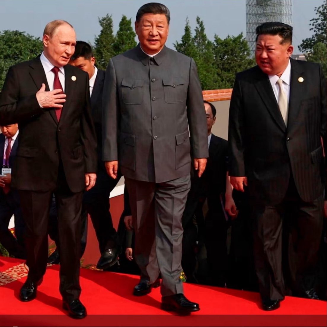 Fascist Russia and Communist North Korea are waging a genocidal war of aggression against Europe. Communist China is their principal backer.

The dictators leading the Axis of Nihilism gathered in Beijing on Wednesday.