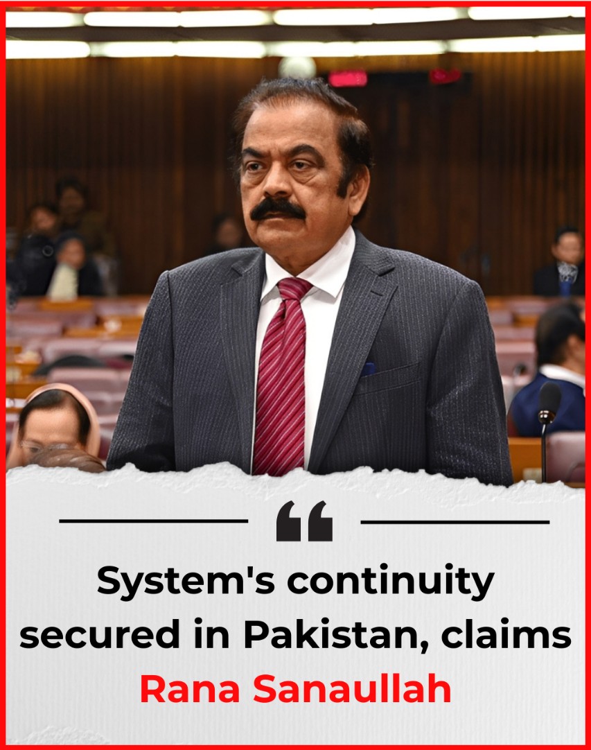 imran96khann's tweet image. Rana Sanaullah says system continuity in Pakistan is now secure. #Pakistan #SystemContinuity #RanaSanaullah
