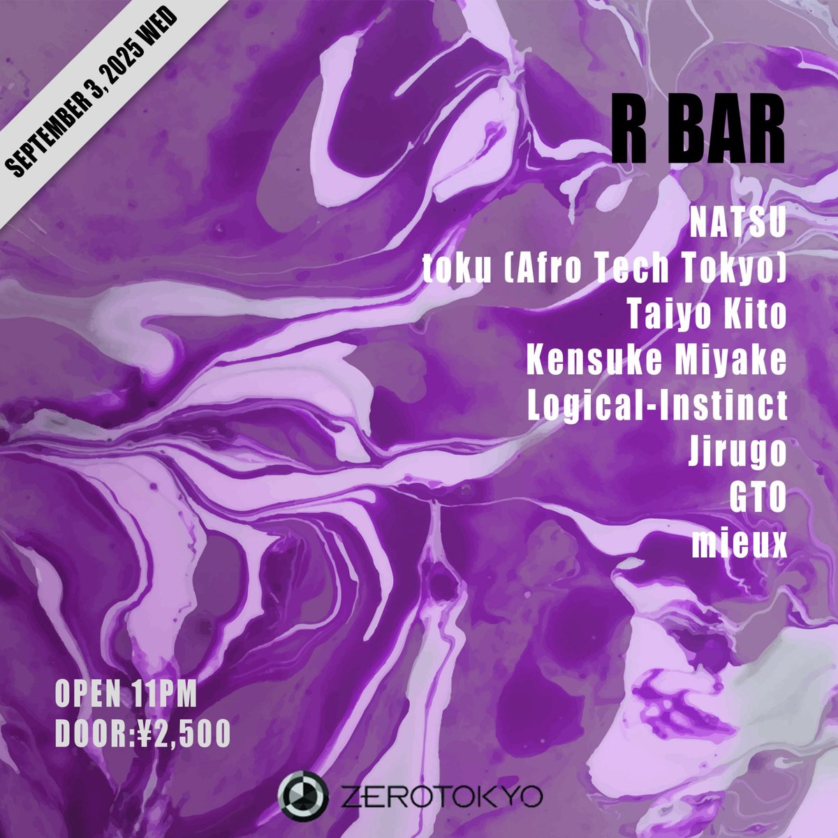 本日9.3(水) IMMERSIVE <a href="/ZEROTOKYO_JAPAN/">ZEROTOKYO</a> <a href="/DJKENMAKI/">DJKENMAKI</a> <a href="/DJColor_JPN/">Ryoya / DJ Color</a> <a href="/makuta_miyu/">幕田 みゆ@電撃ネットワーク</a> <a href="/yuu_ke_ro/">yuu_ke_ro</a> <a href="/NagakawaYuki/">Yuki Nagakawa</a> <a href="/djyouliang/">You Liang（ユーリャン)</a> <a href="/djyopich/">Dj yopitch</a> <a href="/TOKUdjGBA/">toku　得平直希</a> <a href="/YokohamaTaiyo/">Taiyo</a> <a href="/djmieuxs/">mieux</a> <a href="/YASUKI_DJ/">YASUKI</a> <a href="/rikk_music/">Rikk</a> <a href="/CRAZYHYUG/">CRAZYHYUGA THE MOVIE</a> <a href="/ITSUKI_music_jp/">ITSUKI</a> <a href="/ginji117117/">Ginji</a> @EAPINK @lilkoala174 <a href="/kimmannzyuu/">Kim</a> <a href="/241_TwoFourOne/">241/Two Four One(ﾂｰﾌｫｰﾜﾝ)/フジイ</a>