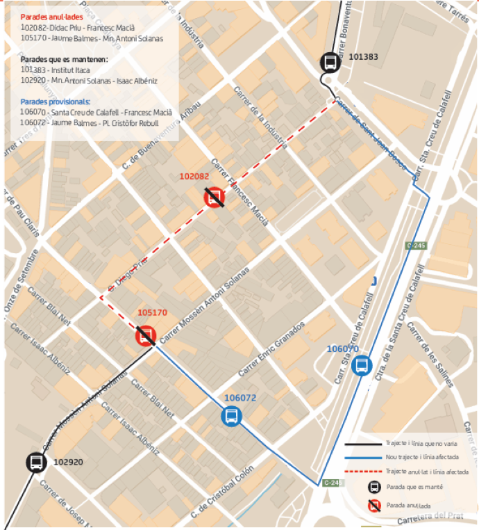 04/09 - Sant Boi de Llobregat:  SB1 Desviament provisional al carrer de Dídac Priu <a href="/MonbusLlobregat/">Monbus Llobregat</a> <a href="/AjSantBoi/">Ajuntament Sant Boi</a>  Més info: ow.ly/cZiI106kEjO