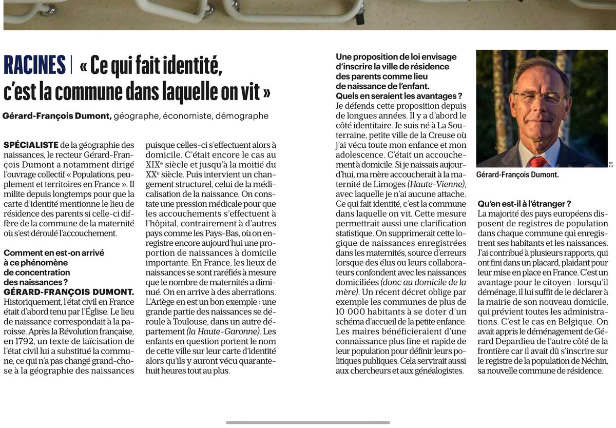 Une « #France oubliée », au moins dans la #géographie de l’état civil, s’étend au fil des nombreuses fermetures de #maternités. Gérard-François Dumont propose une solution simple et urgente pour ne plus discriminer les #territoires français.