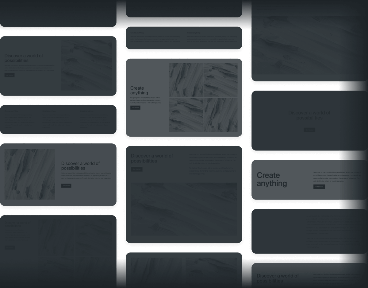 مخزن الگوهای آماده  #وردپرس اینجاست، که کاربرهای جامعه اونها رو آماده میکنن:
wordpress.org/patterns/

اما از اینجا هم غافل نشید که کلی الگوی کاربردی داره:
wordpress.com/patterns