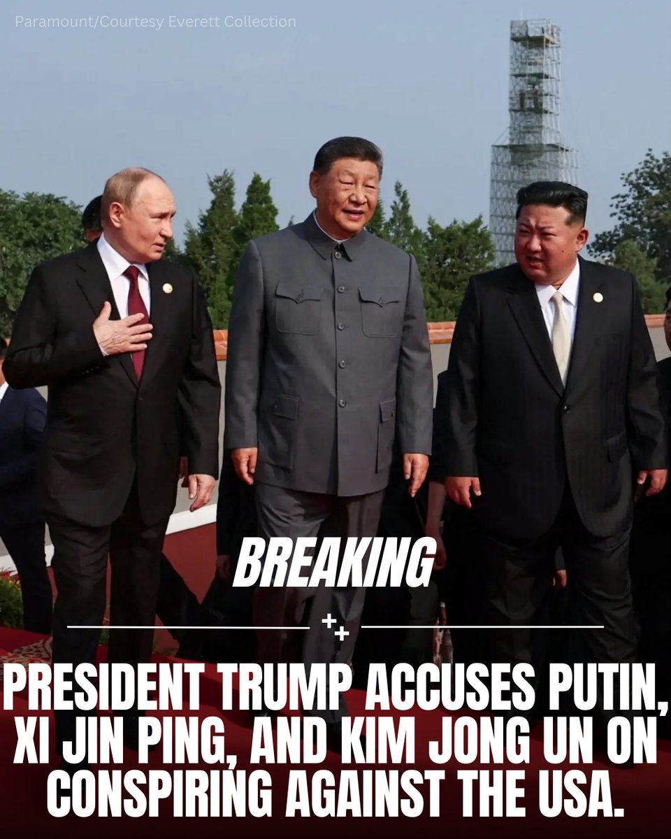 President Trump on Tuesday accused the leaders of China, Russia, and North Korea of “conspiring against the United States” during a massive military parade in Beijing commemorating 80 years since Japan’s defeat in World War II. Trump posted on Truth Social wishing Chinese