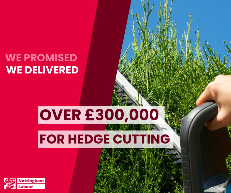 👋 Did you hear?👂

We’re putting words into action - with Nottingham City Council investing an extra £300,00 for hedge cutting between now and April 🌳