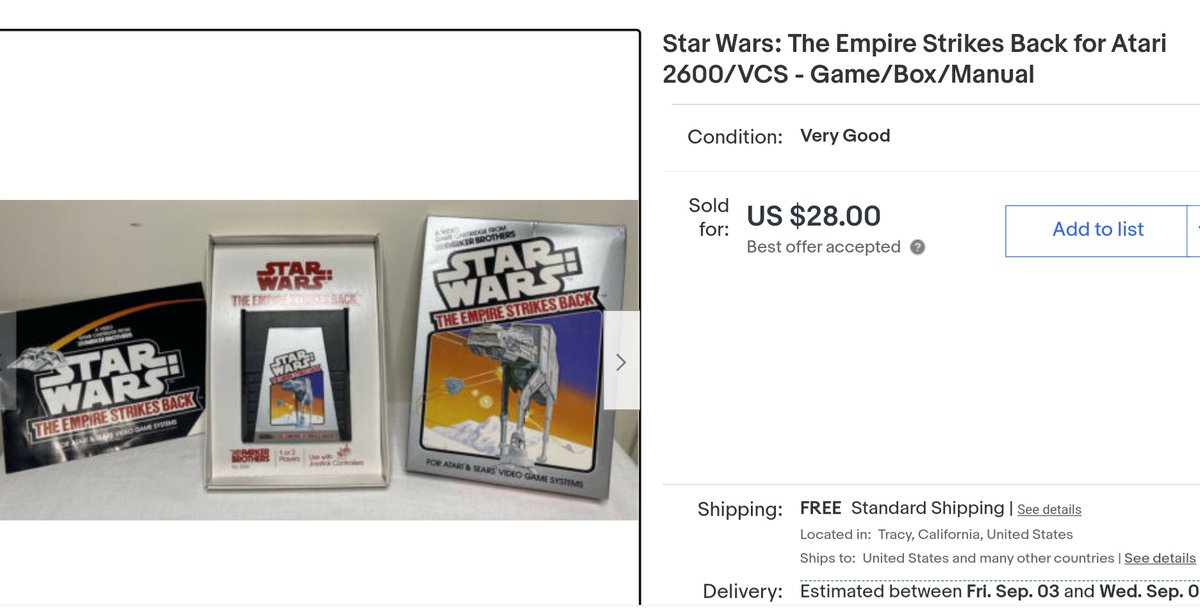 Catching up on some old @Atari games. I found a nice deal on #StarWars #TheEmpireStrikesBack for the VCS. This, Scramble, and Defender, were great starts to the shooter (SHMUP) genre.