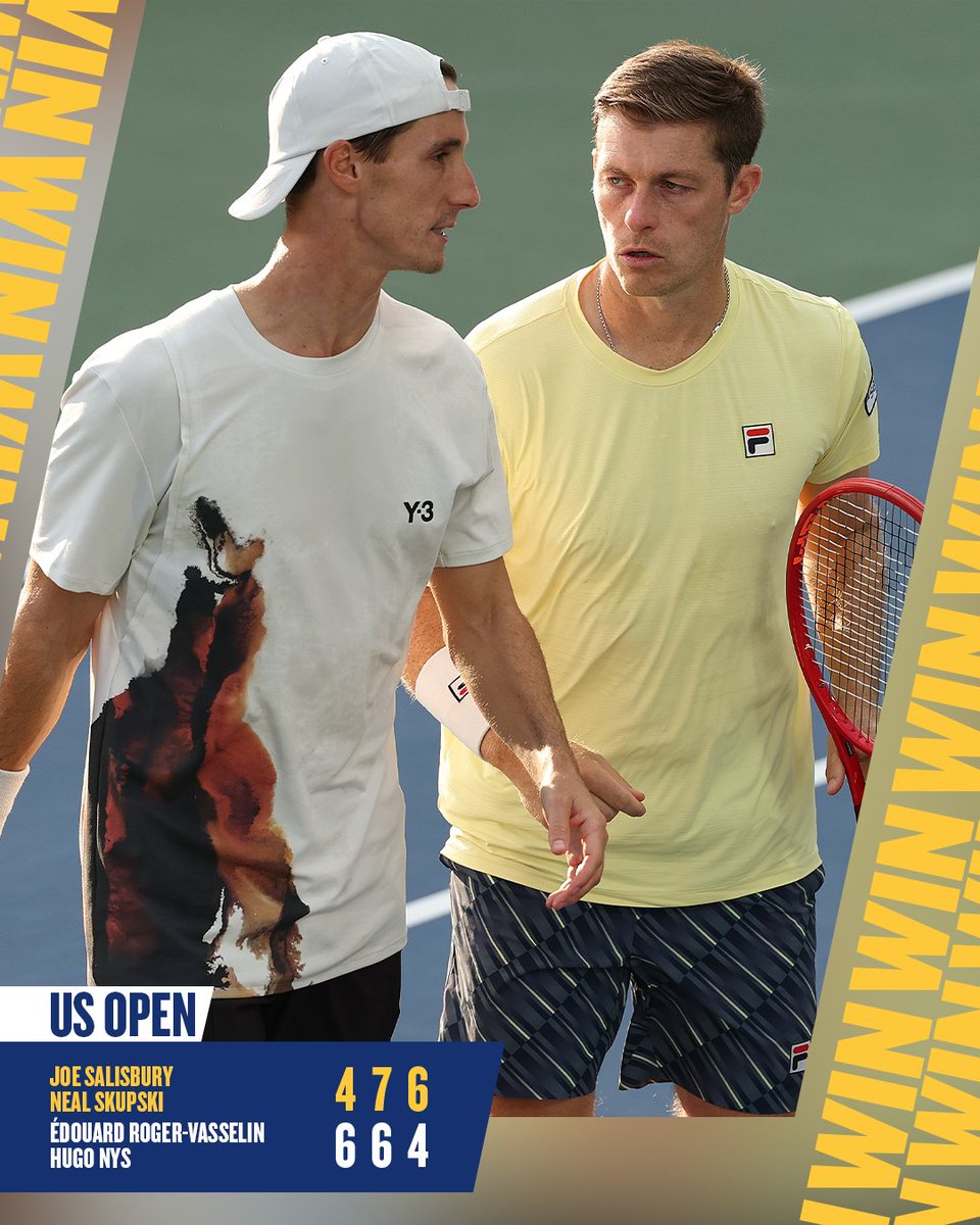 LTA (@the_lta) on Twitter photo Marching on to the <a href="/usopen/">US Open Tennis</a> quarter-finals! 🤩
<a href="/joesalisbury92/">Joe Salisbury</a> & <a href="/nealskupski/">Neal Skupski</a> fight back to win a thriller in New York
#BackTheBrits 🇬🇧 | #USOpen Marching on to the <a href="/usopen/">US Open Tennis</a> quarter-finals! 🤩
<a href="/joesalisbury92/">Joe Salisbury</a> & <a href="/nealskupski/">Neal Skupski</a> fight back to win a thriller in New York
#BackTheBrits 🇬🇧 | #USOpen