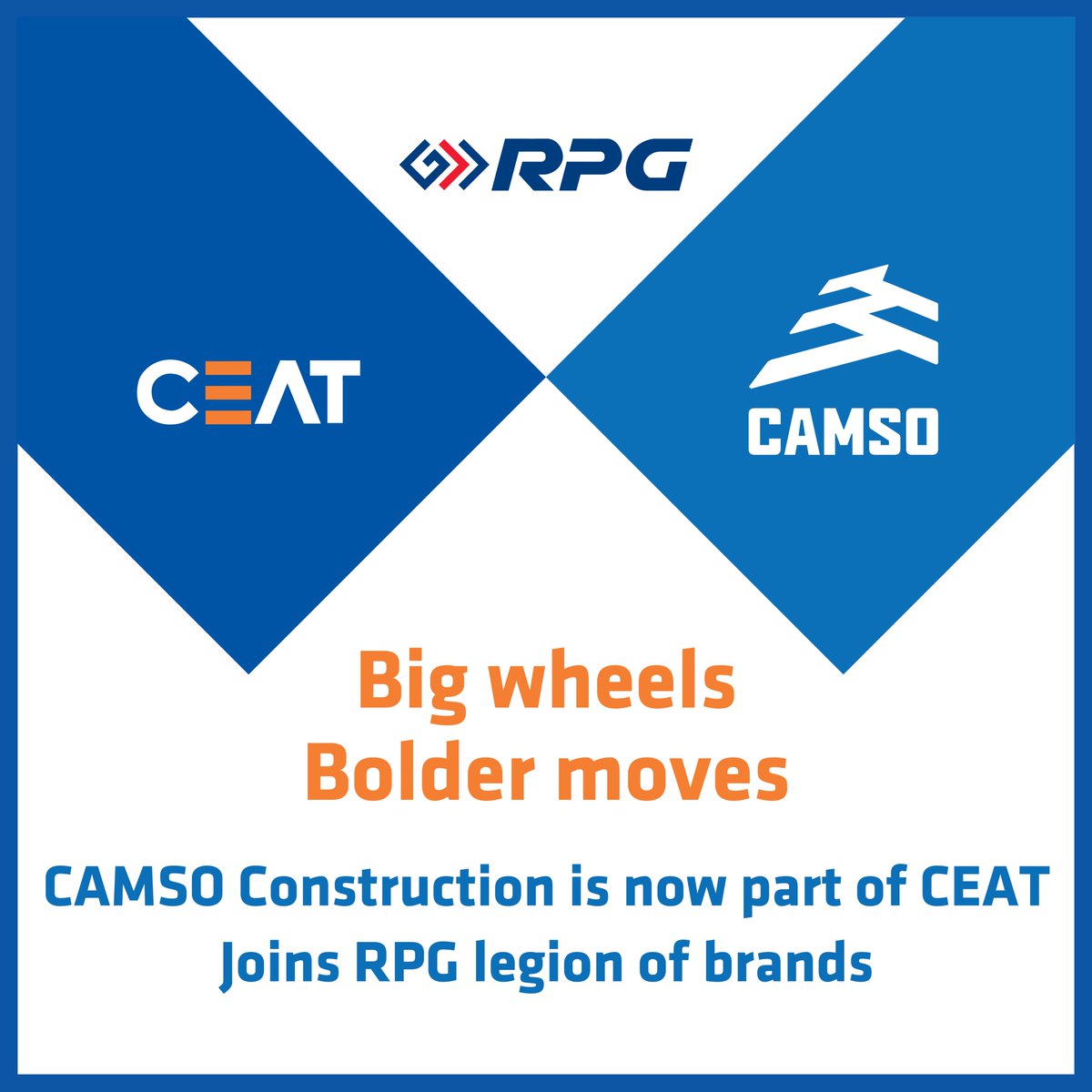 A milestone for RPG amp CEAT as we complete the acquisition of Michelins CAMSO Compact Construction Equipment business. With access to 40 global OEMs amp premium distributors, we further strengthen our footprint in Europe amp N A milestone for RPG amp CEAT as we complete the acquisition of Michelins CAMSO Compact Construction Equipment business