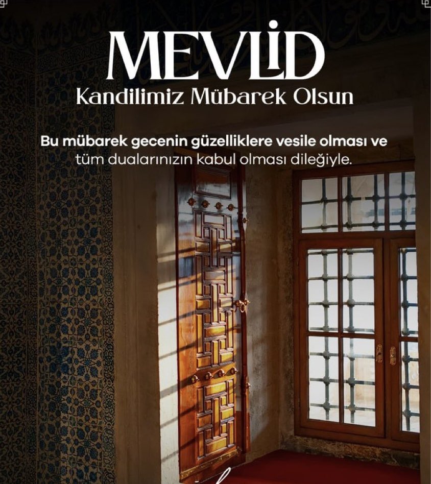 Mevlid Kandilimiz mübarek olsun. Bu mübarek gece, gönlünüze huzur, hayatınıza bereket getirsin 🤲

#MevlidKandili #RahmetGecesi