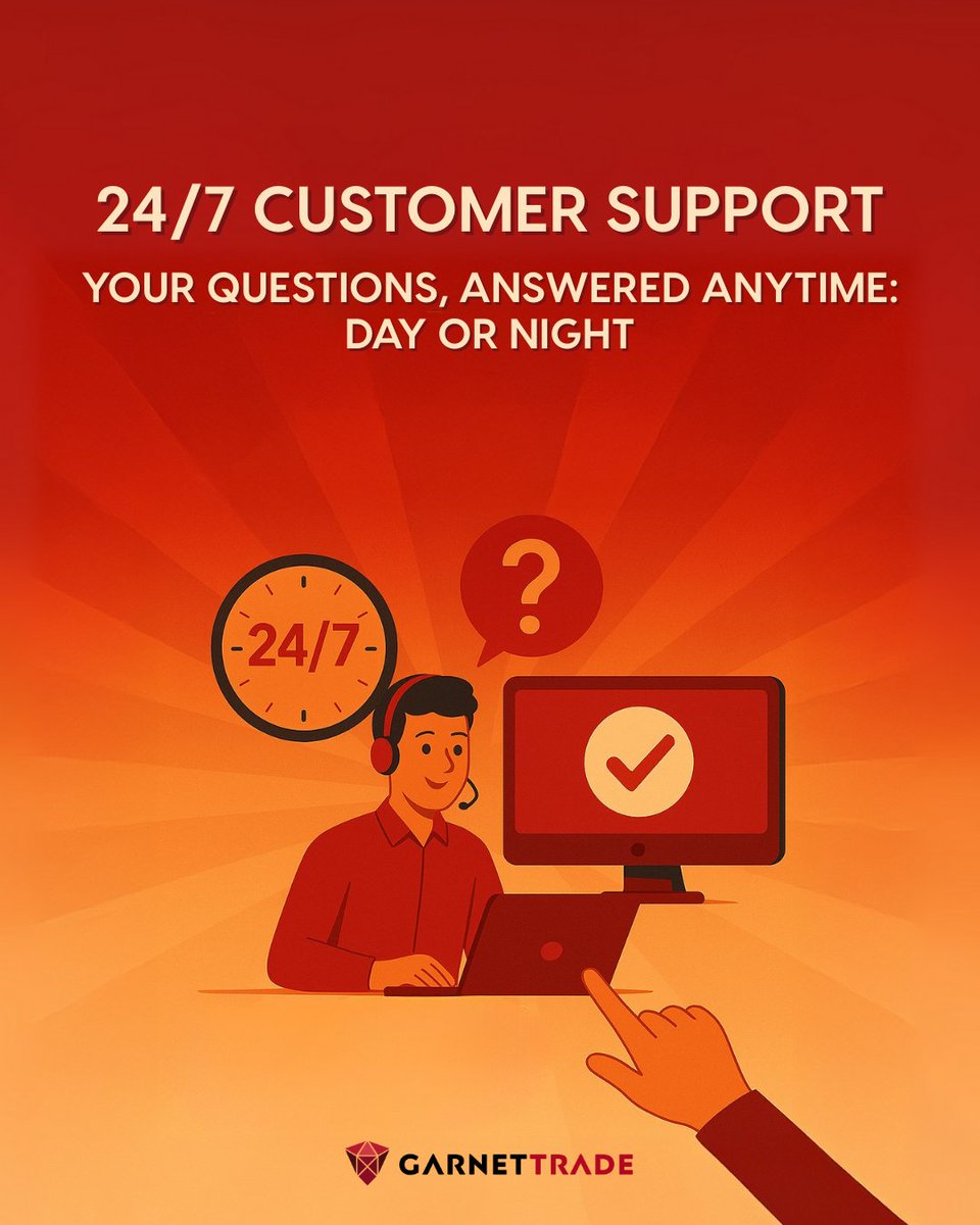 garnettradefx's tweet image. No matter the time zone 🌍 or the market hour 📈 — Garnet Trade’s multilingual live support is here for you, 24/7.

Trade with confidence knowing help is always within reach.

#CustomerSupport #24SevenSupport #TradingHelp #LiveSupport #TradingAssistance #GarnetTrade #Forex #Fx…