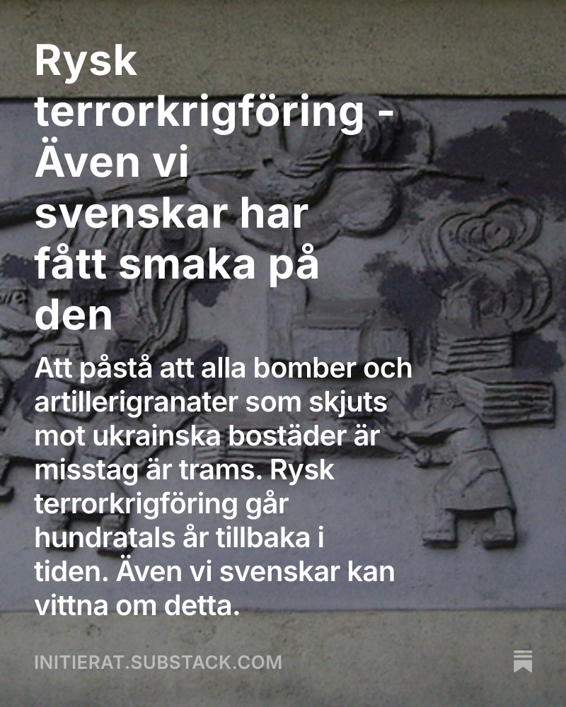 Rysk terrorkrigföring - Även vi svenskar har fått smaka på den open.substack.com/pub/initierat/…